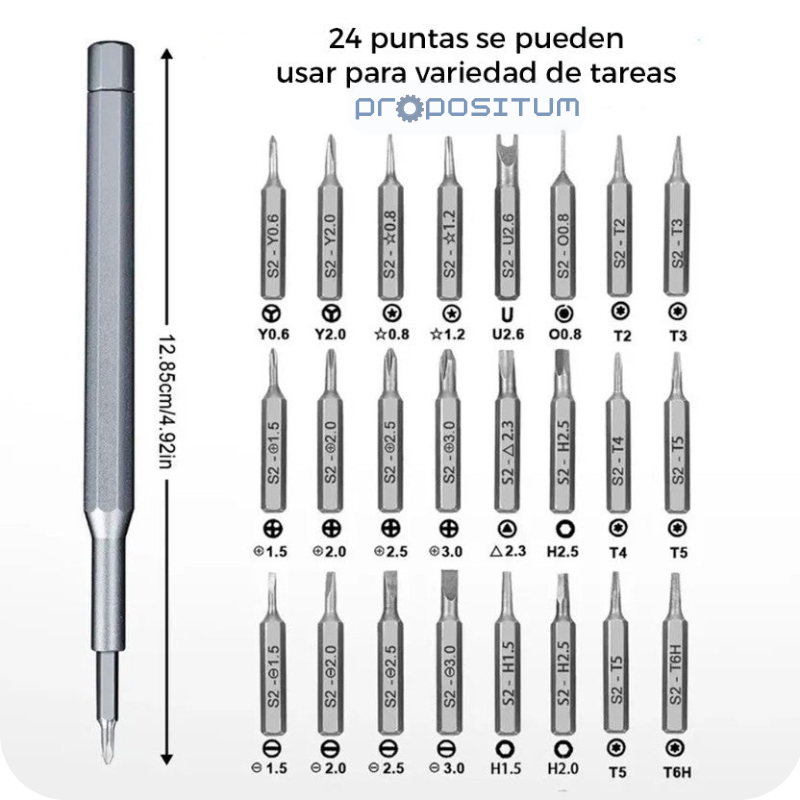 JUEGO DESTORNILLADORES 24PCS
