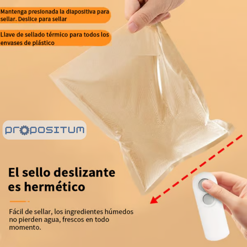 🚀 Mini sellador de bolsas con cortador e imán recargable 🔋
