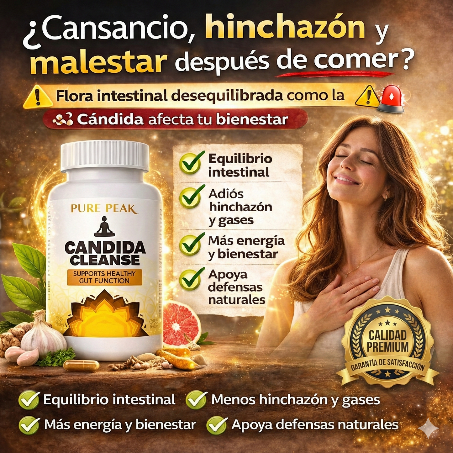 Cándida Cleanse: apoyo intestinal completo