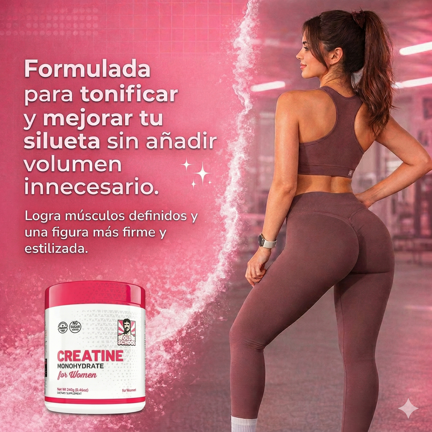 Creatina Monohidratada para Mujeres – 240g Old School Labs